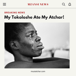 tokoloshe ate my atchar - funny mzansi story and news